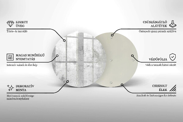 Kuchynská doska veľká zo skla Betónová textúra