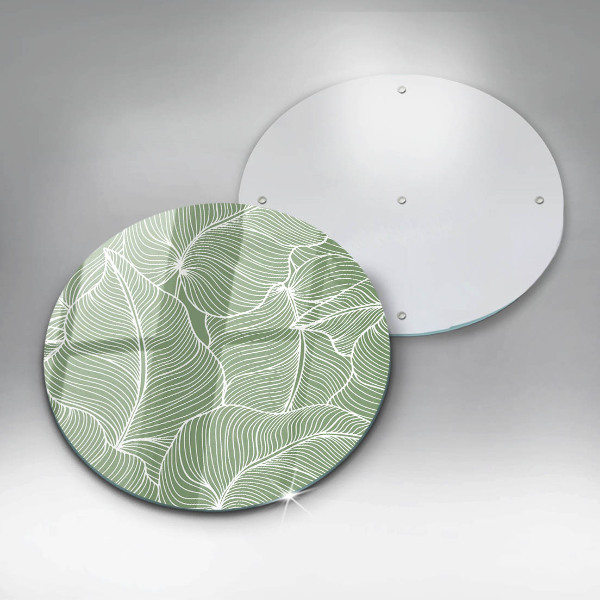 Kuchynská doska veľká zo skla Lineárne listy