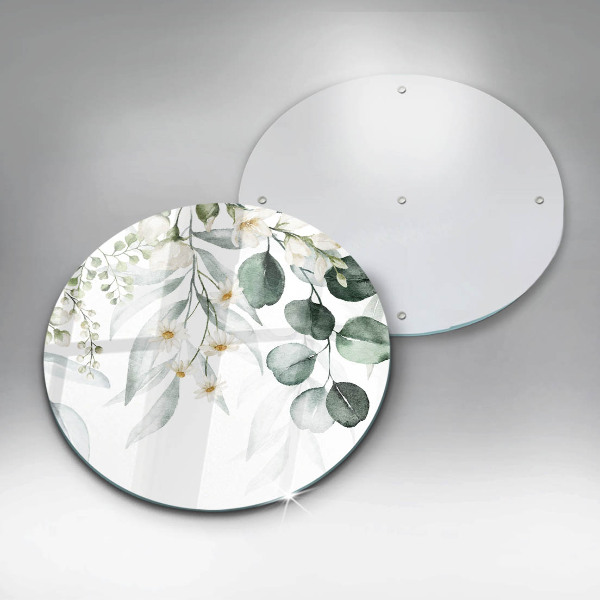 Kuchynská doska veľká zo skla Akvarelové rastliny