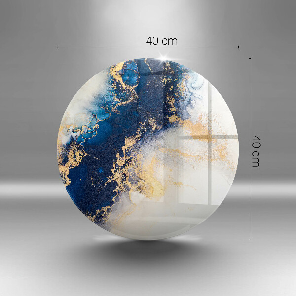 Kuchynská doska veľká zo skla Abstrakcia s modrou