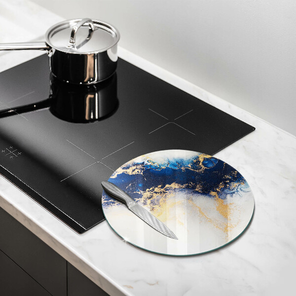 Kuchynská doska veľká zo skla Abstrakcia s modrou