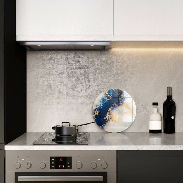 Kuchynská doska veľká zo skla Abstrakcia s modrou