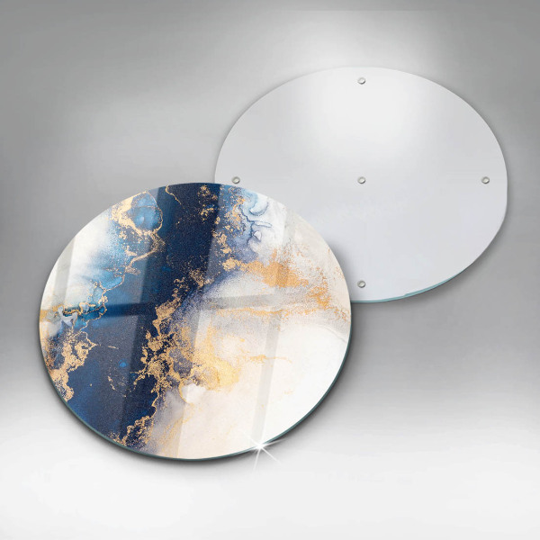 Kuchynská doska veľká zo skla Abstrakcia s modrou