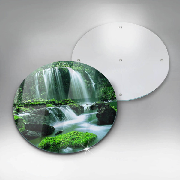 Kuchynská doska veľká zo skla Divoký vodopád v džungli