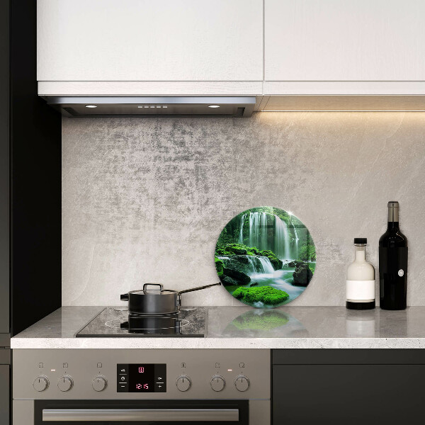 Kuchynská doska veľká zo skla Divoký vodopád v džungli