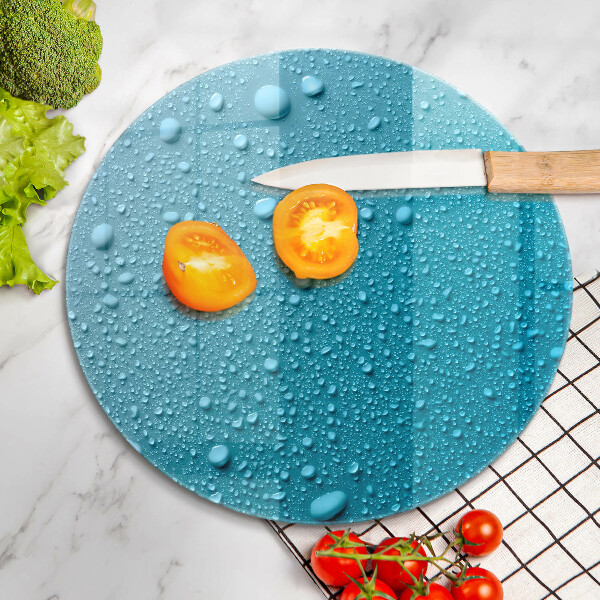 Kuchynská doska veľká zo skla Kvapky vody