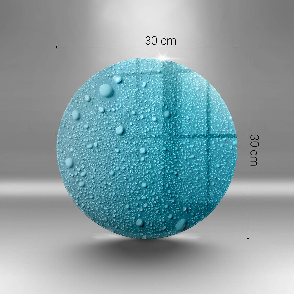 Kuchynská doska veľká zo skla Kvapky vody