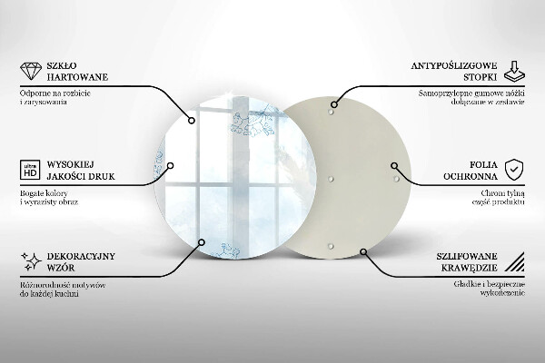 Kuchynská doska veľká zo skla Jemné pozadie