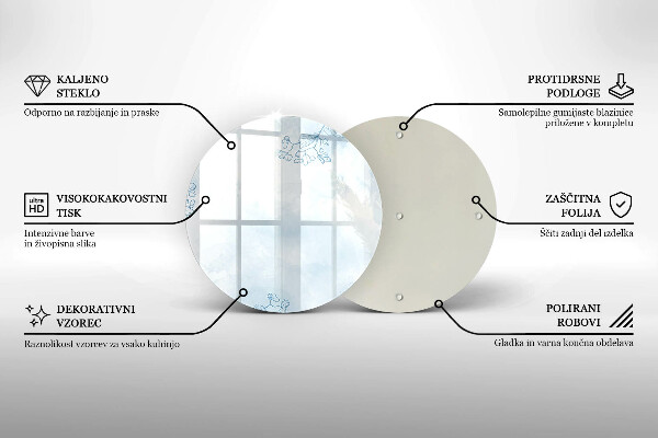 Kuchynská doska veľká zo skla Jemné pozadie