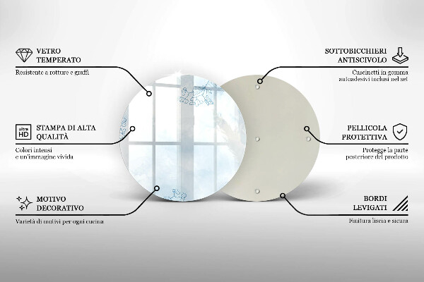 Kuchynská doska veľká zo skla Jemné pozadie