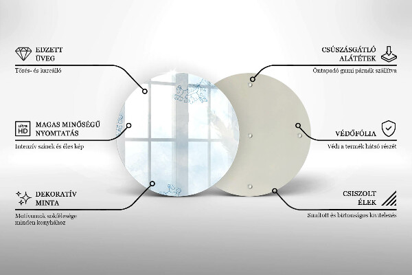 Kuchynská doska veľká zo skla Jemné pozadie