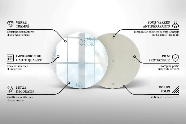 Kuchynská doska veľká zo skla Jemné pozadie