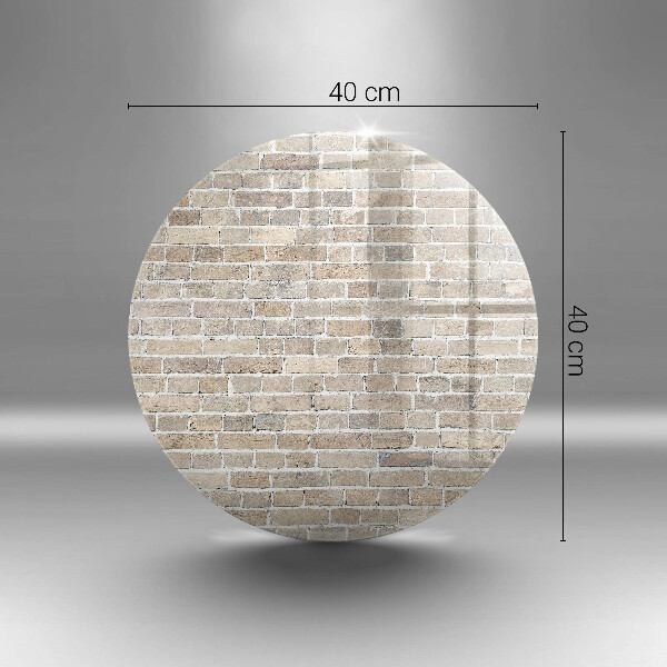 Kuchynská doska veľká zo skla Svetlá tehlová stena