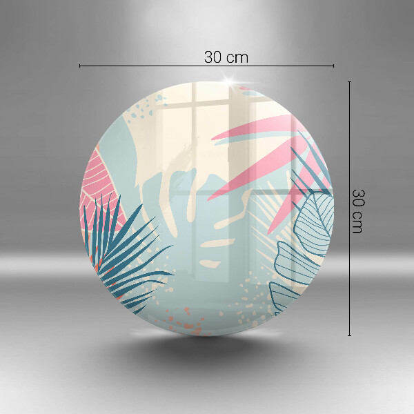 Kuchynská doska veľká zo skla Pastelové listy