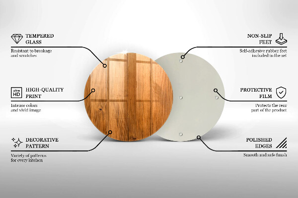 Kuchynská doska veľká zo skla Drevené dosky