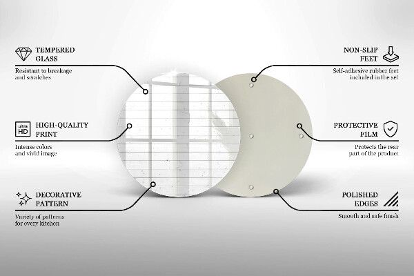 Kuchynská doska veľká zo skla Moderné svetlé dosky