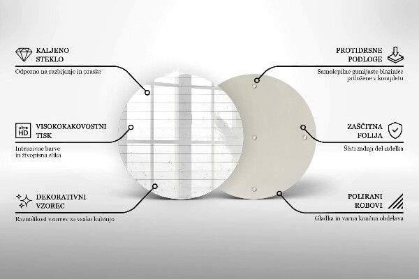 Kuchynská doska veľká zo skla Moderné svetlé dosky