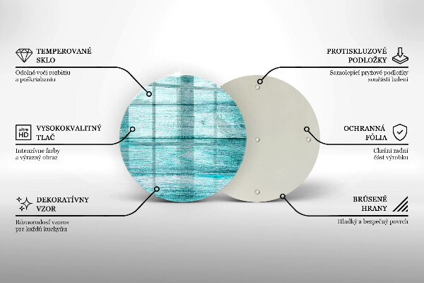 Kuchynská doska veľká zo skla Vintage drevené dosky