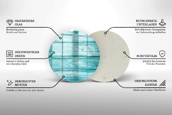 Kuchynská doska veľká zo skla Vintage drevené dosky