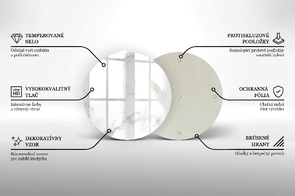 Kuchynská doska veľká zo skla Moderný mramor