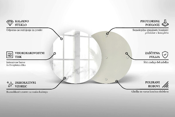 Kuchynská doska veľká zo skla Moderný mramor