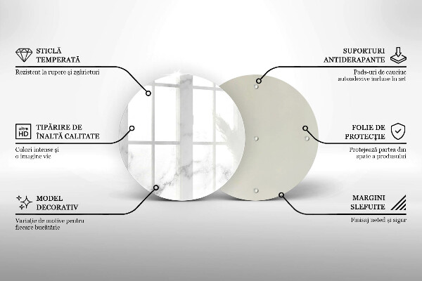 Kuchynská doska veľká zo skla Moderný mramor