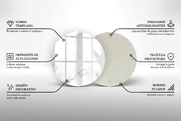 Kuchynská doska veľká zo skla Moderný mramor