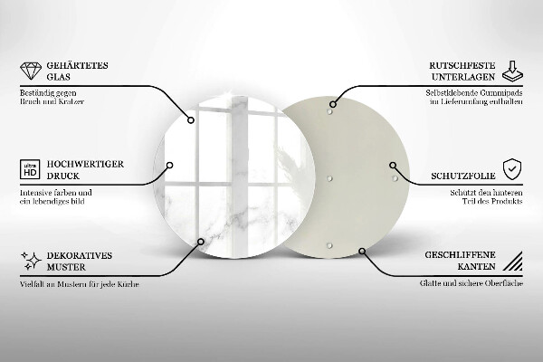 Kuchynská doska veľká zo skla Moderný mramor