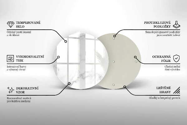 Kuchynská doska veľká zo skla Moderný mramor