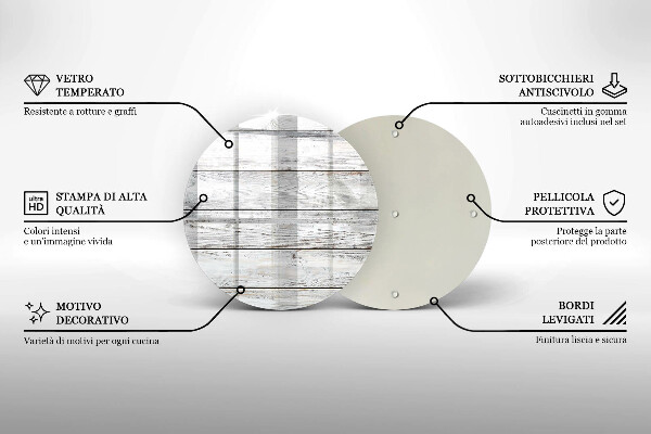 Kuchynská doska veľká zo skla Svetlé drevené dosky