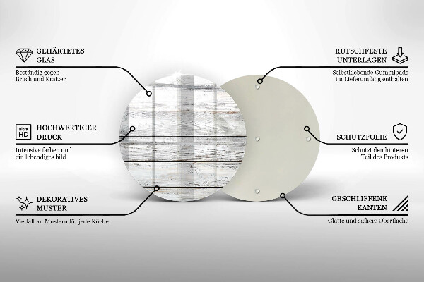 Kuchynská doska veľká zo skla Svetlé drevené dosky