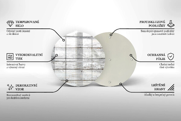 Kuchynská doska veľká zo skla Svetlé drevené dosky