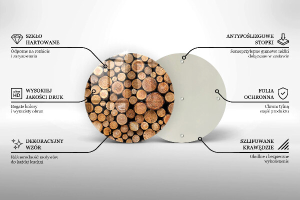 Kuchynská doska veľká zo skla Kmene stromov