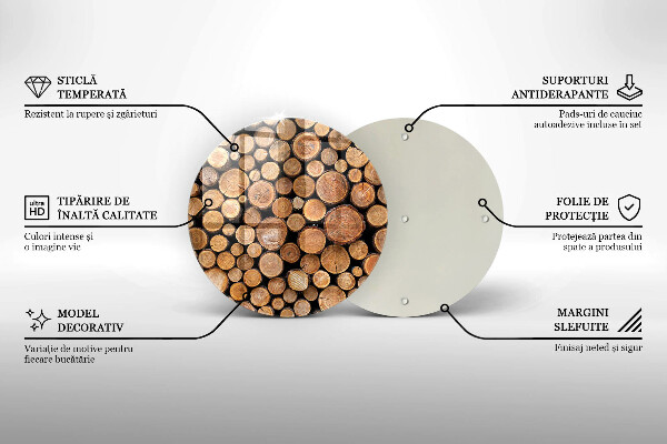 Kuchynská doska veľká zo skla Kmene stromov
