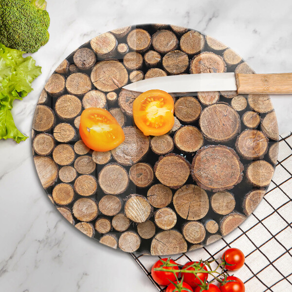 Kuchynská doska veľká zo skla Kmene stromov