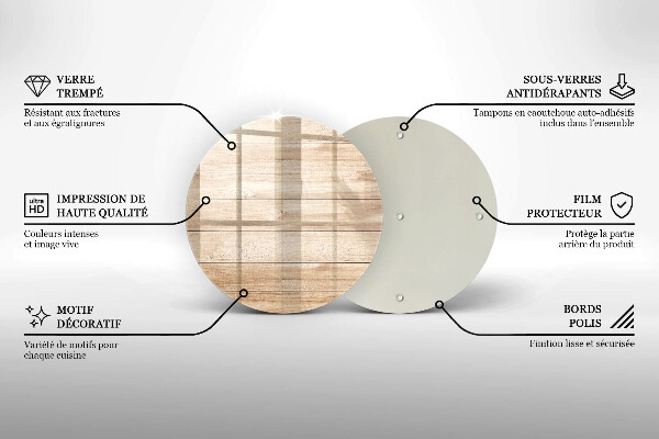 Kuchynská doska veľká zo skla Drevené dosky