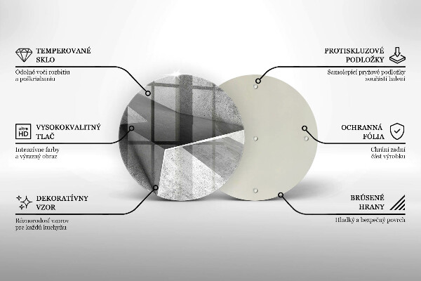 Kuchynská doska veľká zo skla Konkrétna abstrakcia