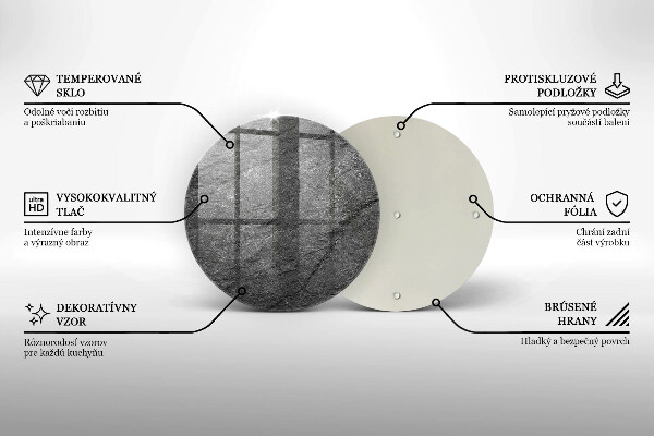 Kuchynská doska veľká zo skla Textúra kameňa