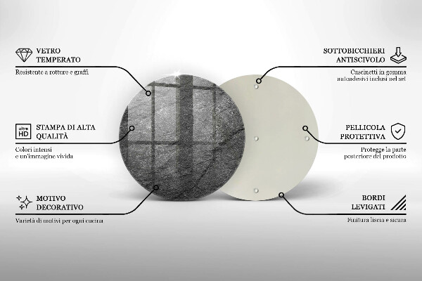 Kuchynská doska veľká zo skla Textúra kameňa
