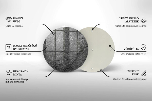 Kuchynská doska veľká zo skla Textúra kameňa