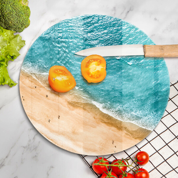 Kuchynská doska veľká zo skla Plážové pobrežie a more