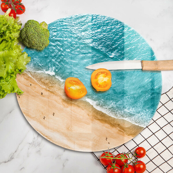 Kuchynská doska veľká zo skla Plážové pobrežie a more