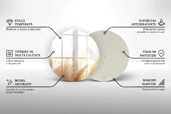 Kuchynská doska veľká zo skla Pampasová tráva