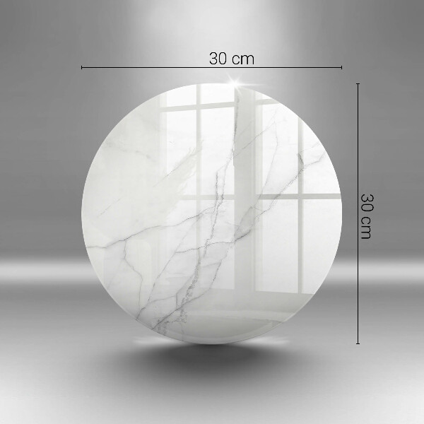 Kuchynská doska veľká zo skla Jemný biely mramor