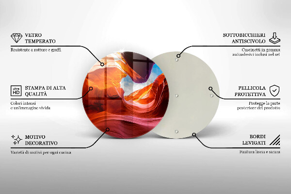 Kuchynská doska zo skla Skalná krajina kaňonu