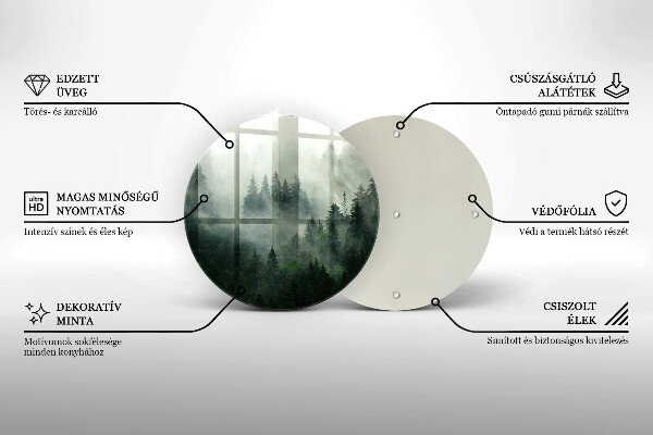 Kuchynská doska zo skla Hmlistá lesná krajina