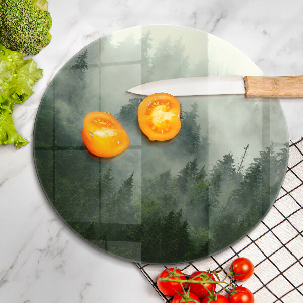 Kuchynská doska zo skla Hmlistá lesná krajina