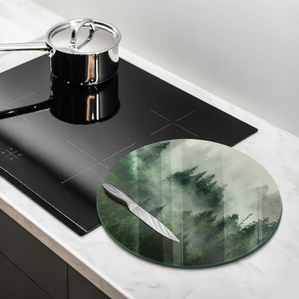 Kuchynská doska zo skla Hmlistá lesná krajina