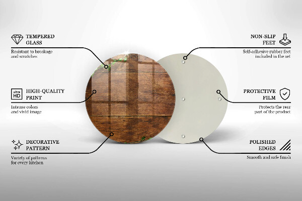 Kuchynská doska zo skla Drevené dosky a listy
