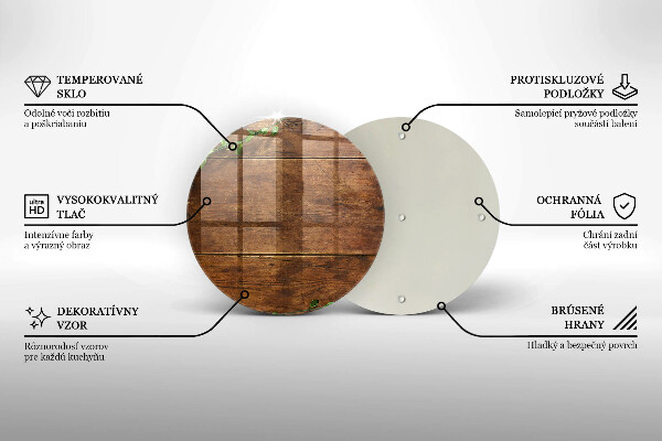 Kuchynská doska zo skla Drevené dosky a listy